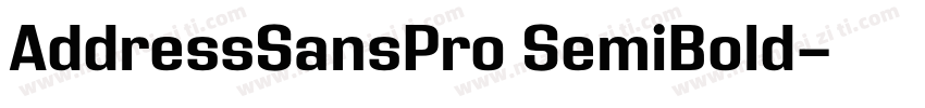 AddressSansPro SemiBold字体转换
